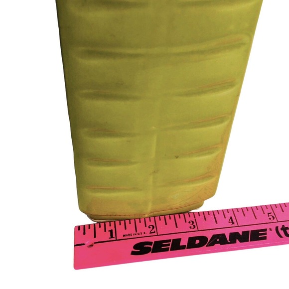 Vintage Shawnee Pottery Double Vase 850 Chartreuse Green Deer Ivy Mid Century - Picture 10 of 11